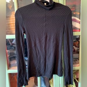 Intimately free people black long sleeve top size small